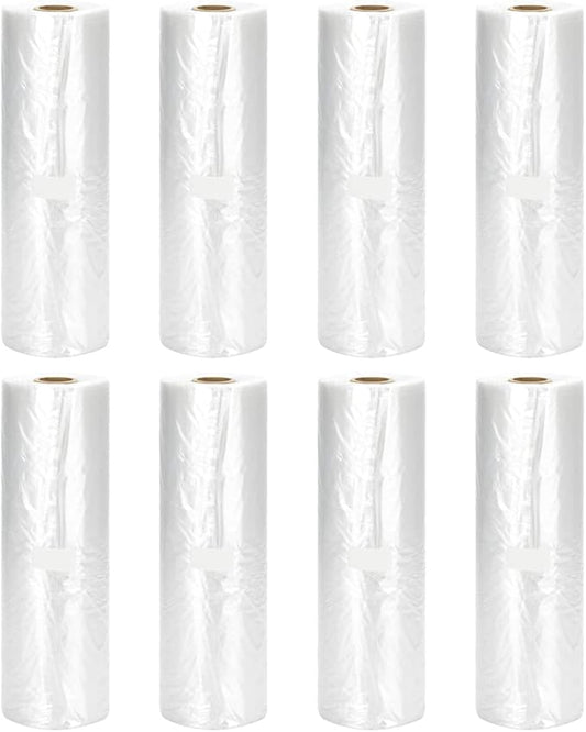 Immuson 12" x 20" Plastic Produce Bag on a Roll Food Storage Bag Clear Plastic Produce Bag for Fruits, Vegetable,Bread, Kitchen Bags (2800 Bags-8 Roll)