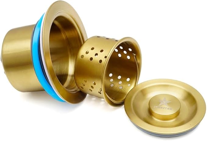 STARSTAR Workstation Ledge Top Mount/Drop-in Gold 304 Matte Stainless Steel Single Bowl For Kitchen,Yard, Office, Bar, Laundry Sink (22 x 22 x 12)