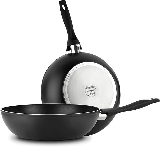 VITREX Magefesa Nature Nonstick Forged Aluminum Wok ??11-Inch Stir-Fry Pan with Nonstick Coating, Induction Compatible, All Stovetop Safe, Dishwasher Safe, PFOA-Free