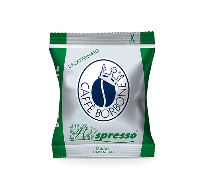 Caff챔 Borbone Decaffeinated Nespresso Compatible Espresso Coffee Pods, 50 Count Espresso Pods