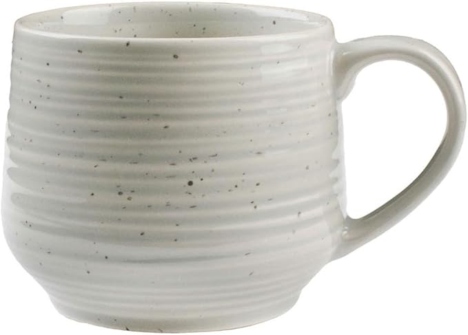 Sango Siterra Artist's Blend 17 oz. Stoneware Mug Set ??Service for 4, Rustic Design, Assorted Colors, Scratch-Resistant, Microwave & Dishwasher Safe, for Everyday Dining & Entertainment