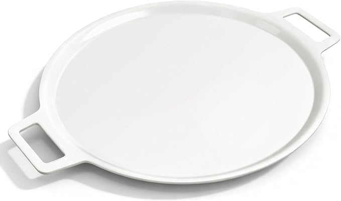 Ceramic Nonstick Pizza Pan, 3-Layer Hybrid Pizza Steel with Aluminum Core, Better Thermal Conductivity than Stone, Food-grade Non-stick Oven Baking Pan, PTFE & PFAS Free, Safe Up to 500째F