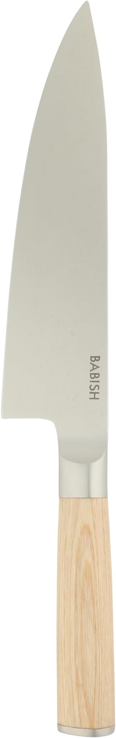 Babish 8-Inch Chef Knife ??High-Carbon 1.4116 German Steel Kitchen Knife with Light Pakka Wood Handle, Full-Tang Razor Sharp Chef?셲 Blade for Chopping, Slicing, Dicing & Everyday Prep