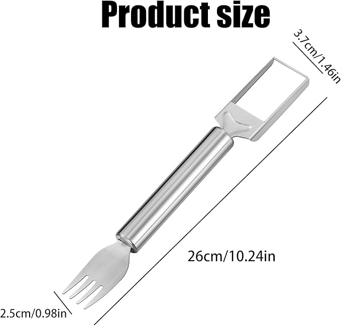 Watermelon Cutter ??2025 Upgraded Stainless Steel 2-in-1 Fork Slicer Tool | Portable & Multi-Functional for Effortless Fruit Slicing at Home, Parties, Camping & Kitchen Use (4, A)