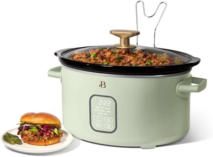 Beautiful 6?‘Quart Programmable Slow Cooker with 5 Presets, Keep?‘Warm, Touch Display & Dishwasher?‘Safe Pot