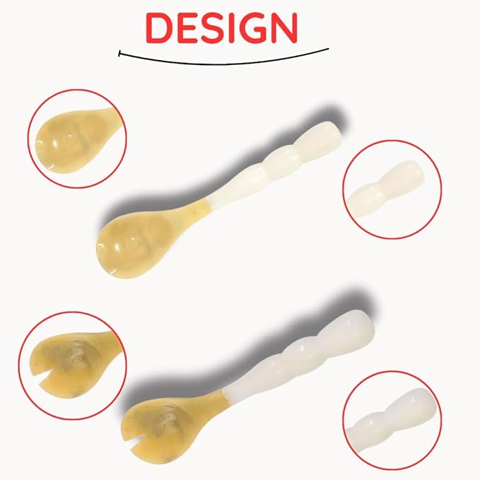 Resin Salad Server for kitchen ??2-Piece with White Handle ??Elegant Serveware for Dining & Entertaining | Resin Salad Tongs for Fall Decor, Salad Hands, Serving Utensil (12" x 2.5")