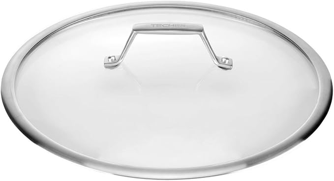 TECHEF - Onyx Collection, 12" Nonstick Flat Bottom Wok/Stir-Fry Pan with Glass Lid, PFOA Free, Dishwasher and Oven Safe, Made in Korea
