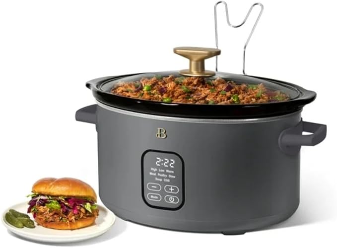 Beautiful 6?‘Quart Programmable Slow Cooker with 5 Presets, Keep?‘Warm, Touch Display & Dishwasher?‘Safe Pot