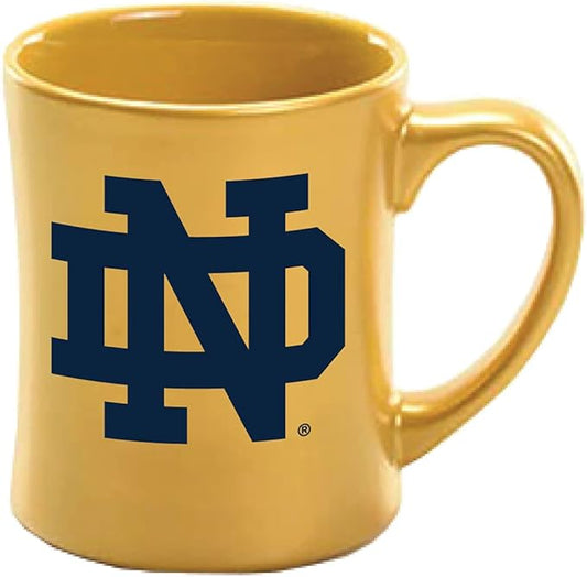 Notre Dame Fighting Irish Ceramic 16oz Sculpted Mug ??Official Team Logo Coffee Cup ??Handwash Recommended ??Individually Boxed
