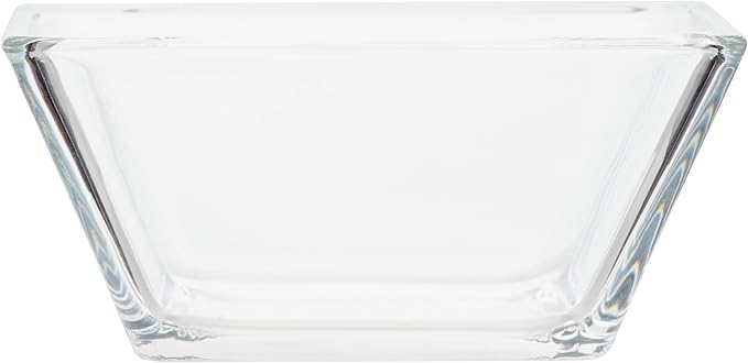 Glass Dinnerware Set - 12-Piece Complete Set (4 Dinner Plates, 4 Salad Plates, 4 Bowls) | Dishwasher Safe, Stackable, Clear Glass for Casual Meals & Table Decoration