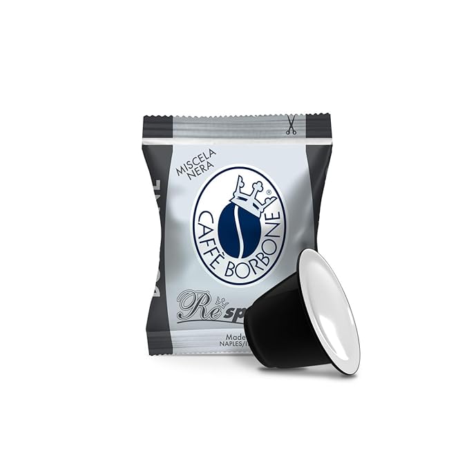 Caff챔 Borbone Black Blend Nespresso Compatible Espresso Coffee Pods, 50 Count Espresso Pods