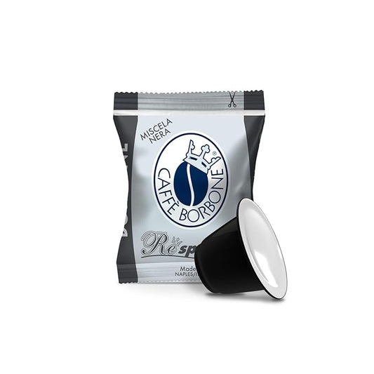 Caff챔 Borbone Black Blend Nespresso Compatible Espresso Coffee Pods, 50 Count Espresso Pods