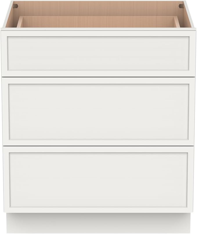 Newtown 3-Drawer Solid Wood Cabinet Premium Storage Organizer for Kitchen,Office Files, Essentials, and Mor Versatile and Stylish Drawer Cabinet for Home (NT-Origami White, 18"W x 24"D x 34.5"H)