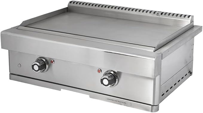 Turbo 32-inch 2-Burner Built-In Stainless Steel Teppanyaki Grill - Propane