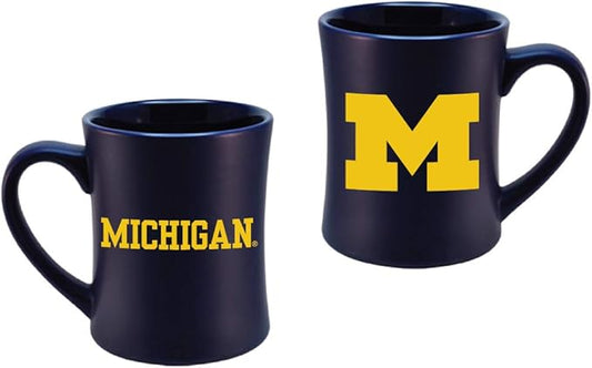Michigan Wolverines Ceramic 16oz Sculpted Mug ??Official Team Logo Coffee Cup ??Handwash Recommended ??Individually Boxed