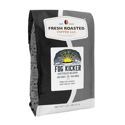 Fresh Roasted Coffee, Fog Kicker, 2 lb (32 oz), Light Roast, Kosher, Whole Bean