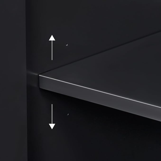 ARIEL Hepburn Bathroom Storage Cabinet - Solid Hevea Wood and Fully Assembled for Long-Lasting Durability and Sophisticated Finish, Freestanding Linen Bathroom Cabinet - 65?쒱 x 20?쓂 x 16?쒭, Black