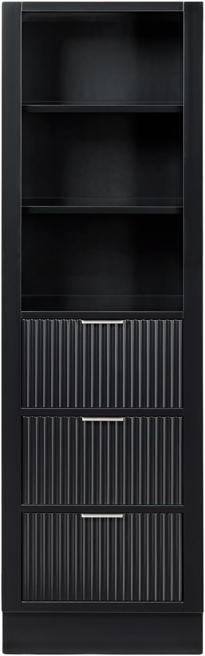 ARIEL Milan Bathroom Storage Cabinet 65?쒱 x 20?쓂 x 16?쒭 Black