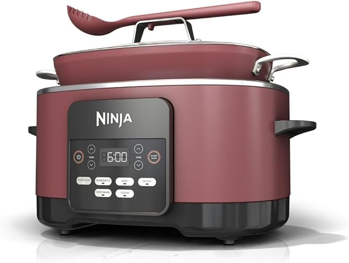 Ninja Foodi Possible 10-in-1 8.5 Qt Programmable Multi-Cooker w/Triple Fusion Heat Technology, MC1000WM Cherry Tarte Red