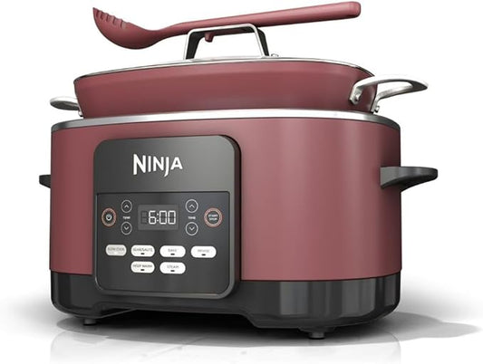 Ninja Foodi Possible 10-in-1 8.5 Qt Programmable Multi-Cooker w/Triple Fusion Heat Technology, MC1000WM Cherry Tarte Red