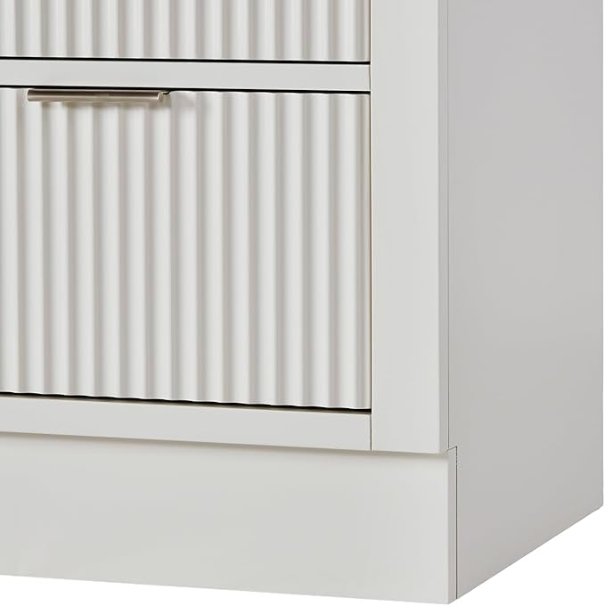 ARIEL Milan Bathroom Storage Cabinet 65?쒱 x 20?쓂 x 16?쒭 Warm White