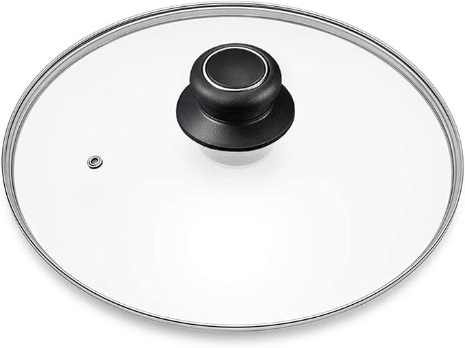 8 Inch Glass Lid for Frying Pan, Fry Pan Lid, Skillet Lid, Pan Lid with Handle Compatible with Lodge 8 Inch Cast Iron Skillet - Tempered Replacement Cover, 8"/20cm, Clear