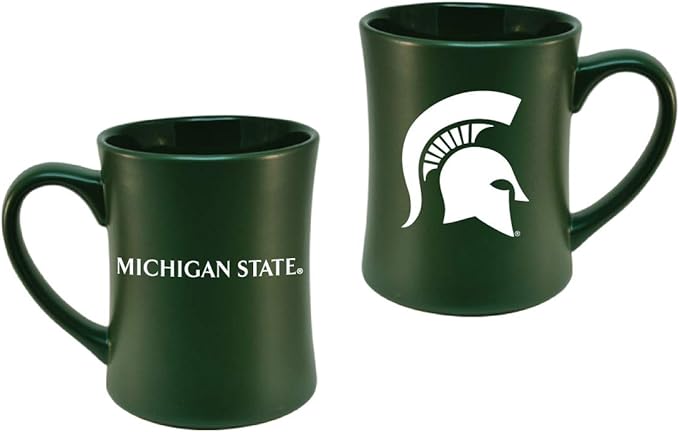 Michigan State Spartans Ceramic 16oz Sculpted Mug ??Official Team Logo Coffee Cup ??Handwash Recommended ??Individually Boxed