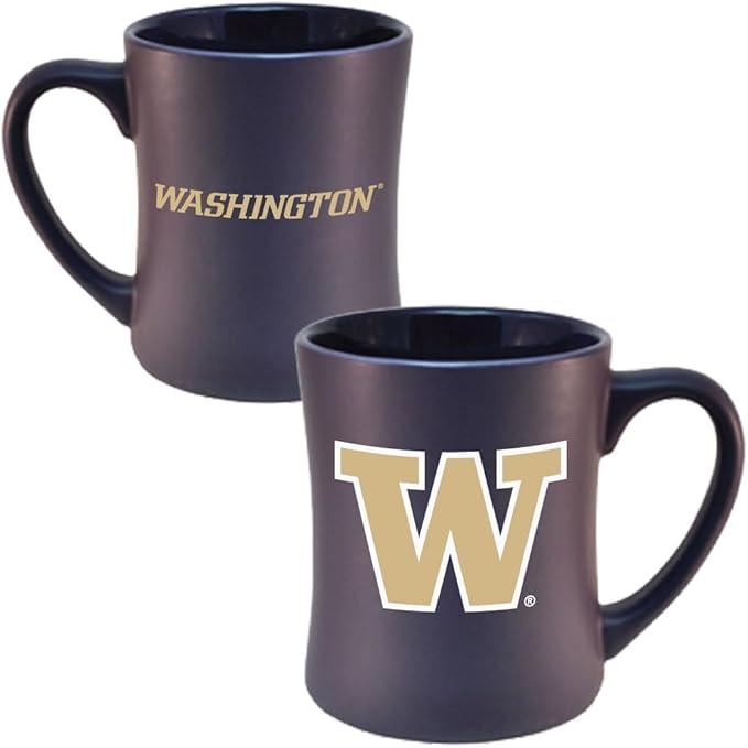 Washington Huskies Ceramic 16oz Sculpted Mug ??Official Team Logo Coffee Cup ??Handwash Recommended ??Individually Boxed