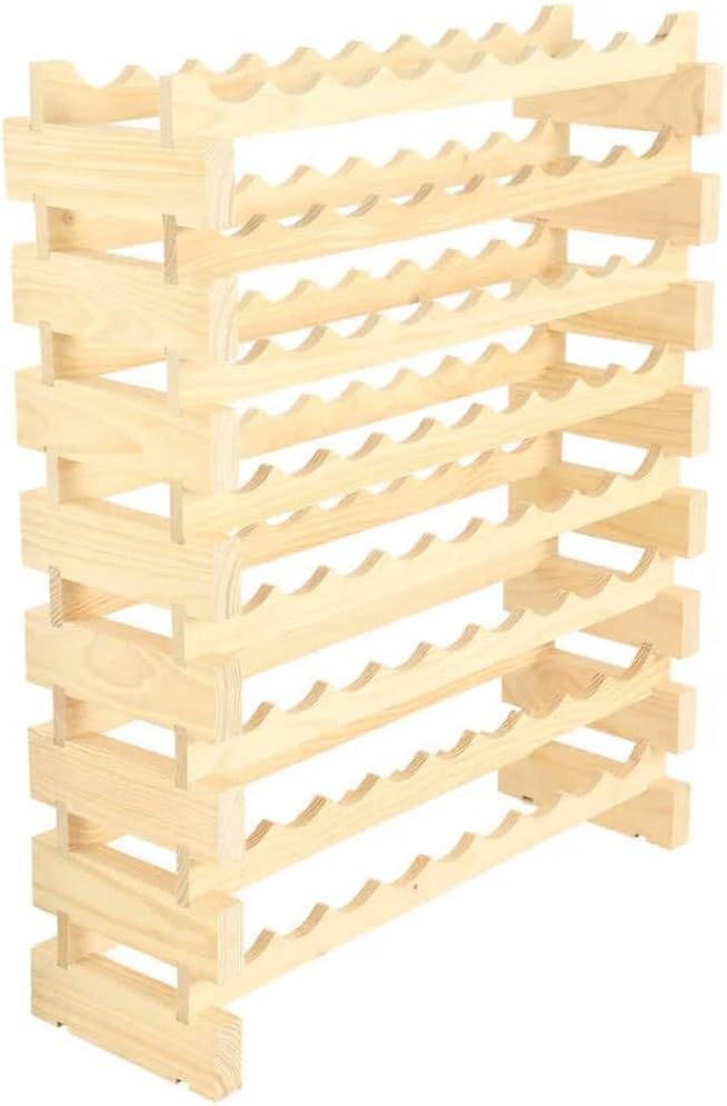 72 Bottle Wine Rack (9 Wide) Dark Stain