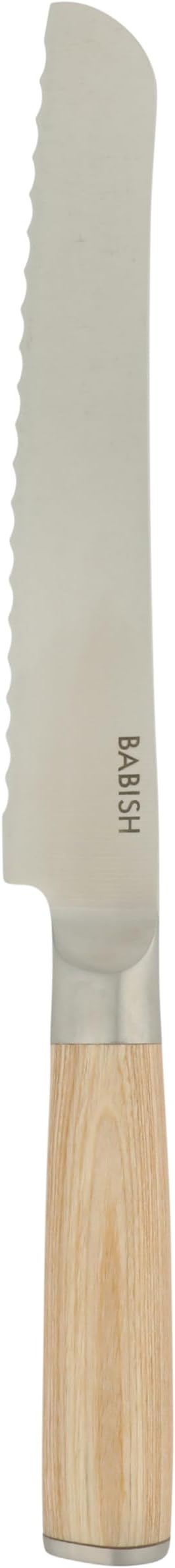 Babish 8-Inch Bread Knife ??High-Carbon 1.4116 German Steel Serrated Knife with Light Pakka Wood Handle, Full-Tang Razor Sharp Kitchen Knife for Slicing Bread, Crusting & Artisan Loaves