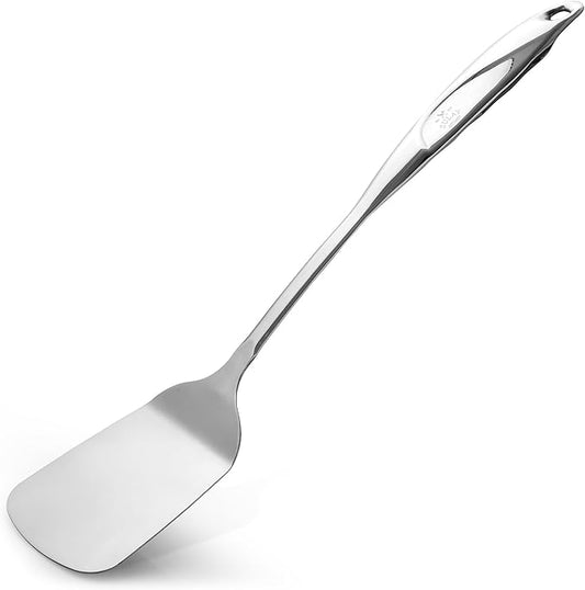 Zulay Kitchen Stainless Steel Solid Turner - 15??Large Metal Spatula for Cooking, Frying & Grilling - Durable, Heat-Resistant & Dishwasher Safe Kitchen Utensil for Everyday Use