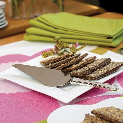 Weddingstar Cake Knife and Serving Set - Silver Plated with Elegant Crystals