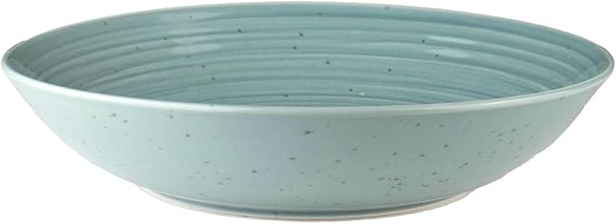 Sango Siterra Artist's Blend Stoneware Pasta Bowls (Set of 4) Multi Assorted Colors??Featuring Soft Gray, Blue, Green, and Ivory, for Everyday Dining & Entertainment, Microwave & Dishwasher Safe