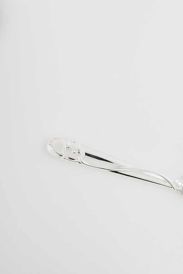 Weddingstar Cake Knife and Serving Set - Silver Plated with Raised Loop Heart