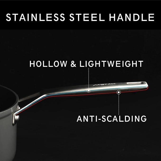 MsMk Titanium and Ceramic Nonstick Wok pan with lid竊?2.5 Inch Woks & Stir Fry Pans with Stay-Cool Handle竊똅lat Bottom Wok Suits for Induction, Electric, Gas, Halogen, All Stoves
