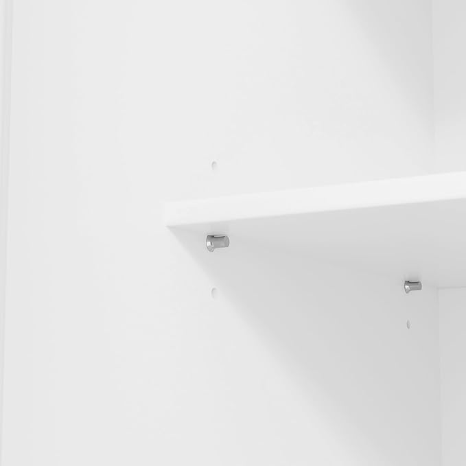 Zateety High Freestanding Kitchen Pantry Large Cupboard Storage Cabinet with 2 Drawers, 2 Adjustable Shelves, 8 Door Shelves for Kitchen, Dining Room,White