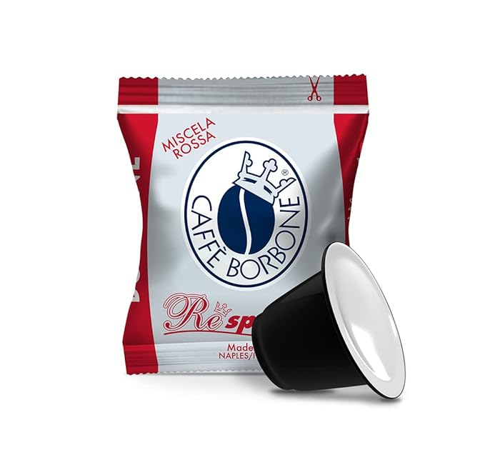 Caff챔 Borbone Red Blend Nespresso Compatible Espresso Coffee Pods, 50 Count Espresso Pods