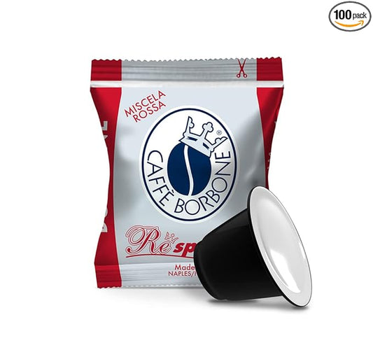 Caff챔 Borbone Red Blend Nespresso Compatible Espresso Coffee Pods, 100 Count Espresso Pods