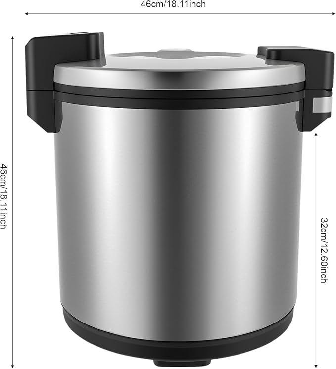 Commercial Rice Warmer, 23L/24.3Qt Electric Food Warmer, 110W Electric Soup Warmers with Adjustable Temperature and Non-Stick Inner Pot for Restaurant Party, Warm Function Only, NOT Cooker