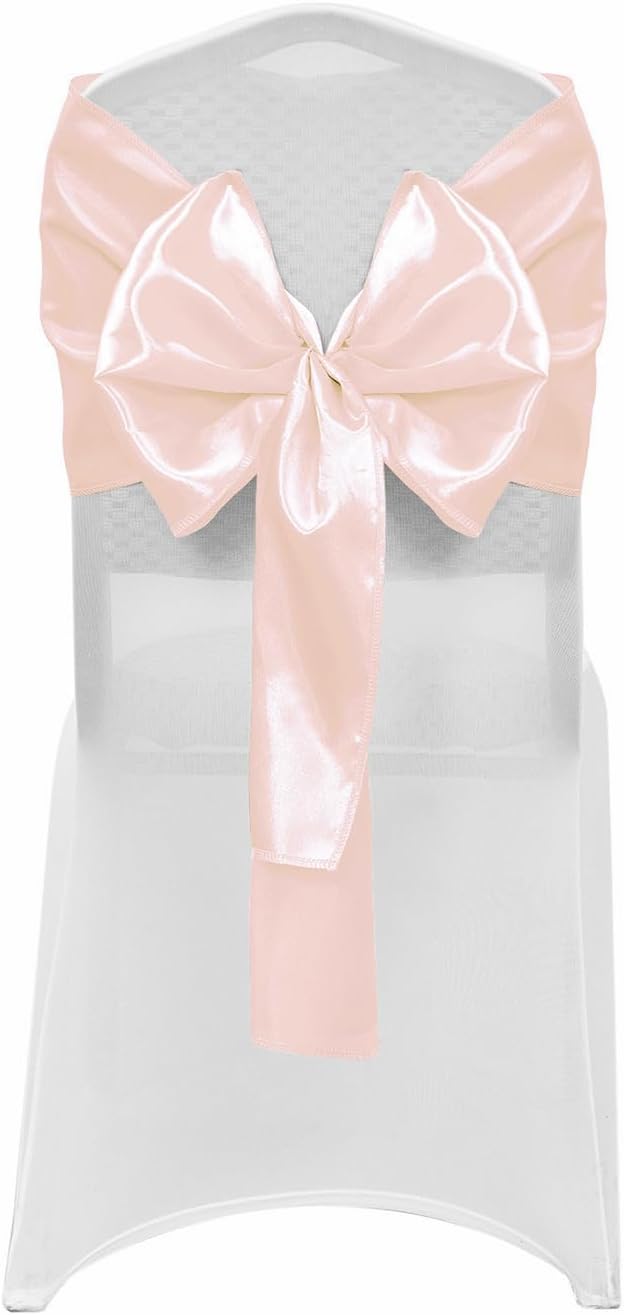 Pufogu 10-Pack Rose Gold Satin Table Runner 12 x 108 Inch Long Bright and Smooth Silk Fabric Table Runner for Wedding Banquet Birthday Party Decoration