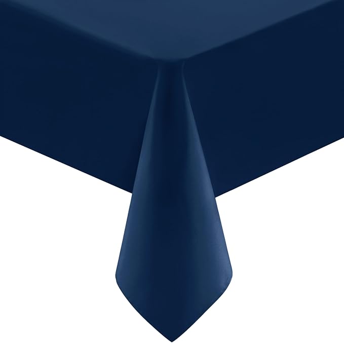 Utopia Kitchen Rectangle Table Cloth 1 Pack(60x102 Inches, Navy Blue), Tablecloth Machine Washable, Polyester Table Cover for Dining, Buffet Parties, Picnics, Events, Weddings and Restaurants