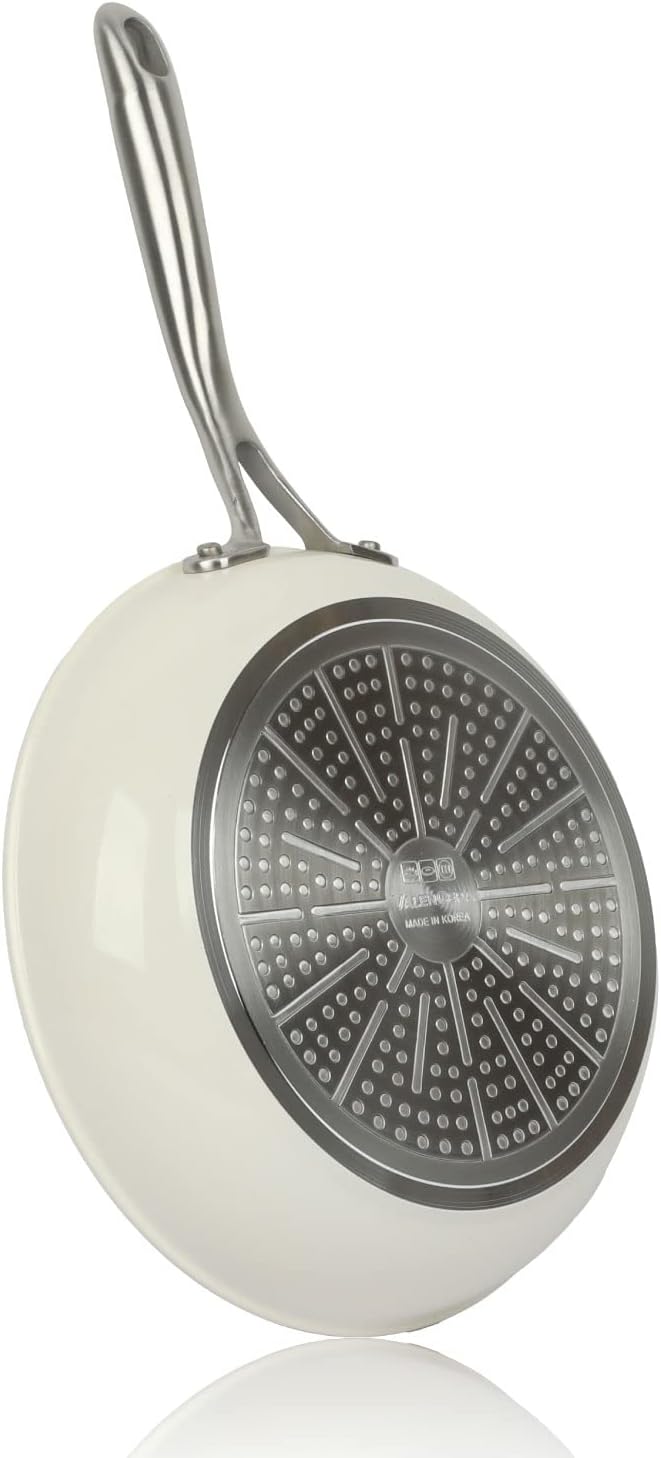 TeChef Collection 10" Ceramic Nonstick Frying Pan Skillet, Nontoxic - Free of PFAS, PFOA, PTFE, Made in Korea (10-in)