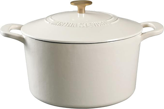 MARTHA STEWART Gatwick 7-Quart Enamel Cast Iron Dutch Oven ??Martha Blue ??Heavy-Duty Dutch Oven for Slow Cooking, Braising & Baking