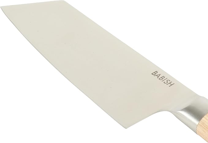 Babish 7.5-Inch Clef Knife ??High-Carbon 1.4116 German Steel Kitchen Knife with Light Pakka Wood Handle, Chef & Cleaver Hybrid for Chopping, Slicing & Prep, Full-Tang, Razor Sharp, Ergonomic Design