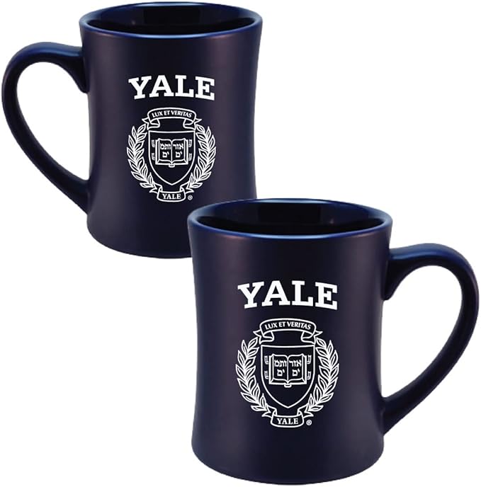 Yale Bulldogs Ceramic 16oz Sculpted Mug ??Official Team Logo Coffee Cup ??Handwash Recommended ??Individually Boxed