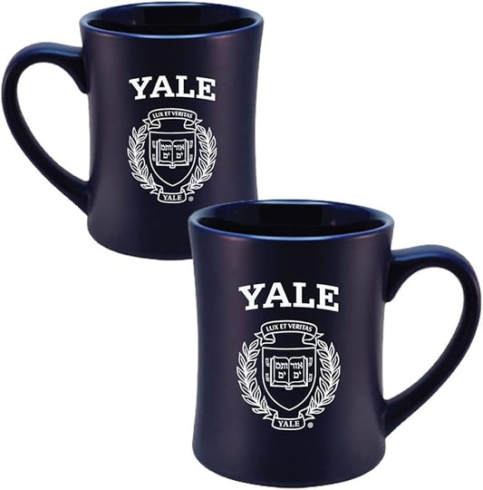 Yale Bulldogs Ceramic 16oz Sculpted Mug ??Official Team Logo Coffee Cup ??Handwash Recommended ??Individually Boxed