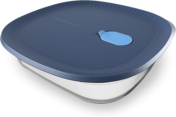 Tupperware Voila Glass Square Food Storage ??Airtight Baking Dish, 1.7 qt / 1.6 L