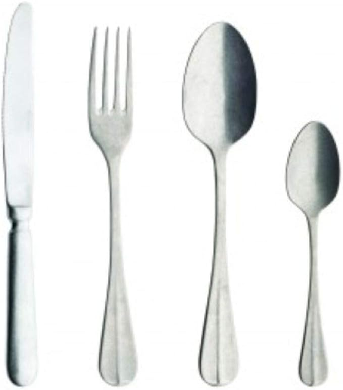 Degrenne Luxury French Cutlery Set - 5 Piece Silverware Set, Includes Forks, Spoons & Knife, Stainless Steel Flatware, Dishwasher Safe, Made in France - Mikado Vintage Collection