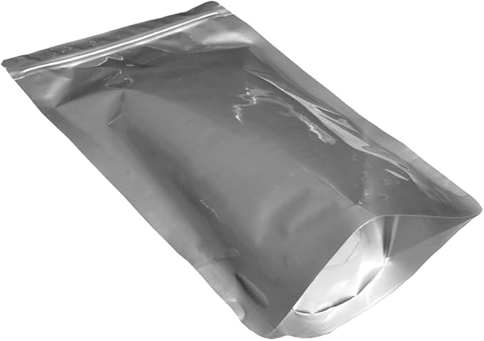 PackFreshUSA: 100 Pack - 7 Mil - 2 Quart Seal-Top Stand Up Mylar Pouch Bags - 300cc Oxygen Absorbers - Resealable - Rounded Corners - Long-Term Food Storage