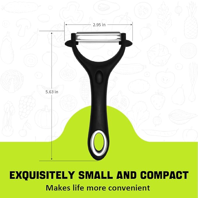 30 Pack Vegetable Potato Peeler for Kitchen,Ergonomic Soft-Touch Handle-Black (Black, 30 Pack)